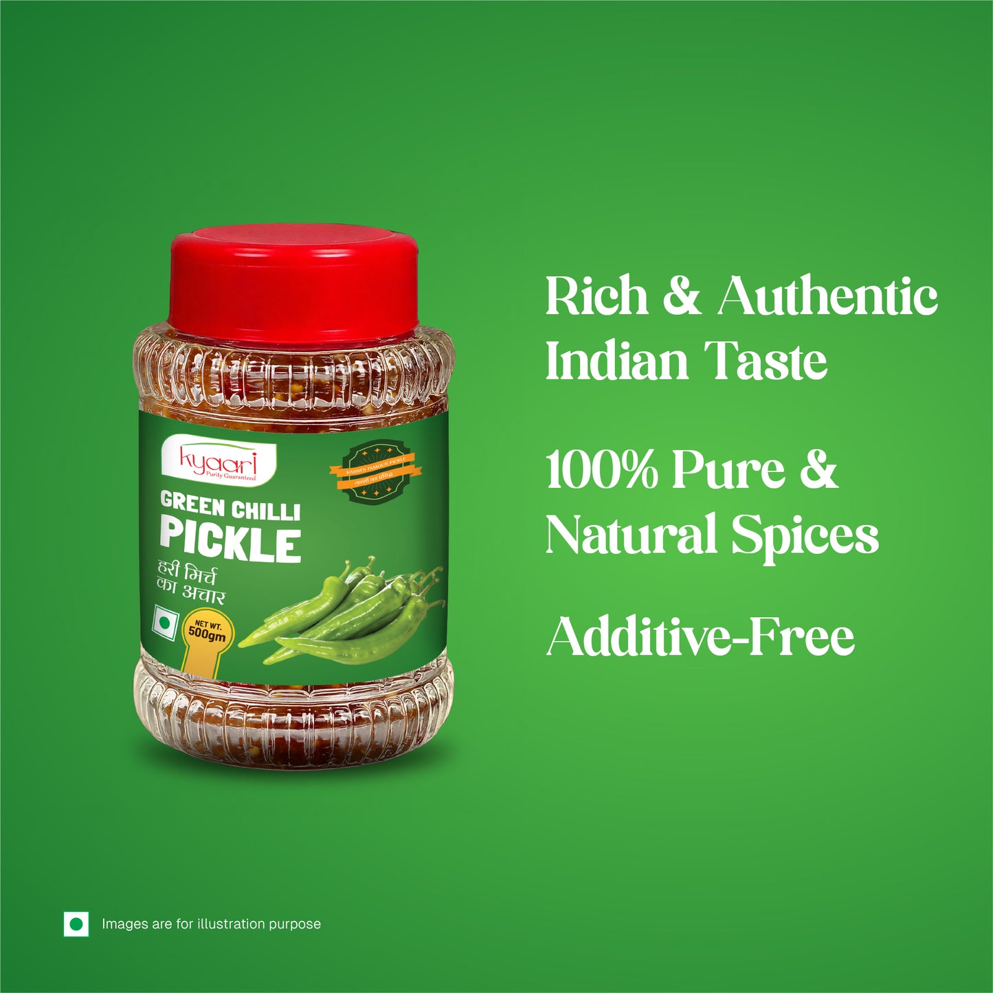 Green Chili Pickle (Premium Quality) 500gm